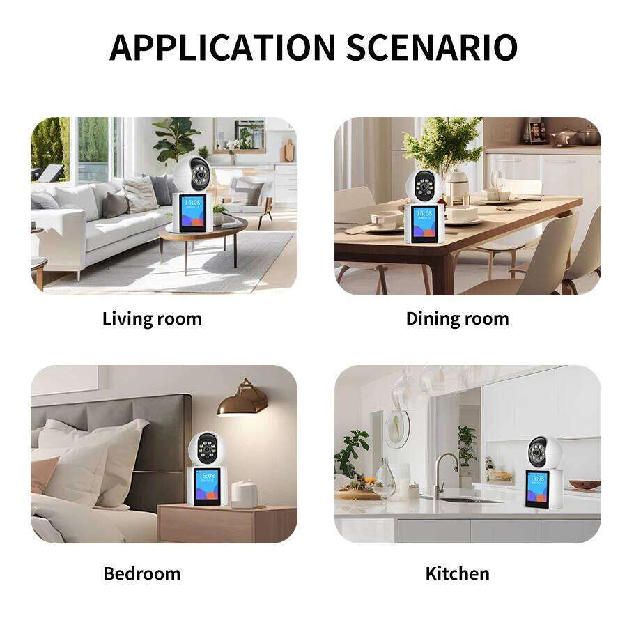 2MP wireless WIFI video camera baby safety protection monitor 2.8-inch screen button call PTZ human shape detection ICSEE 26W0306