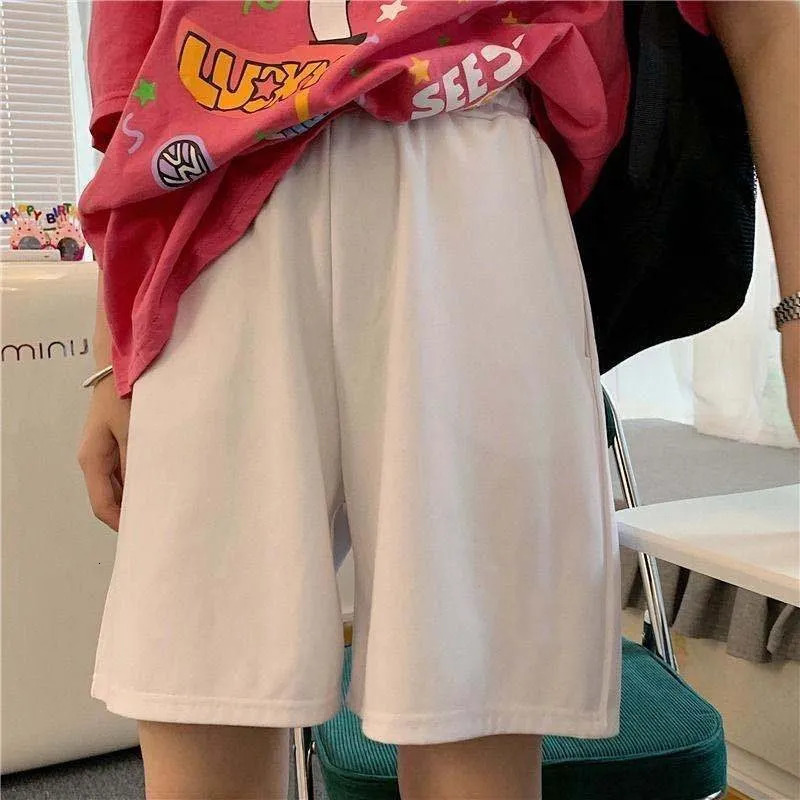 Loose Casual Large Sports Shorts Elastic Waist Korean Style Short High Waist Pants Fitness Running Shorts Women Summer Harajuku 260306