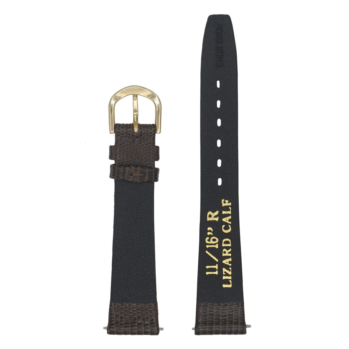 AMHUGE 12mm 14mm 16mm 17mm 18mm 19mm 20mm 21mm Vintage Watch Strap Lizard Embossed Calf Genuine Leather Thin and Soft Watch Band 260304
