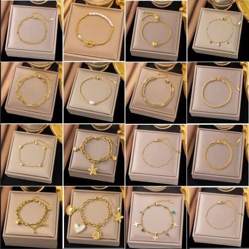 Premium Bracelet 2-piece Jewelry Set, Cross-border Stainless Steel Bracelet, Fashionable, Exaggerated, Unique, Trendy, Light Luxury Hand Accessory