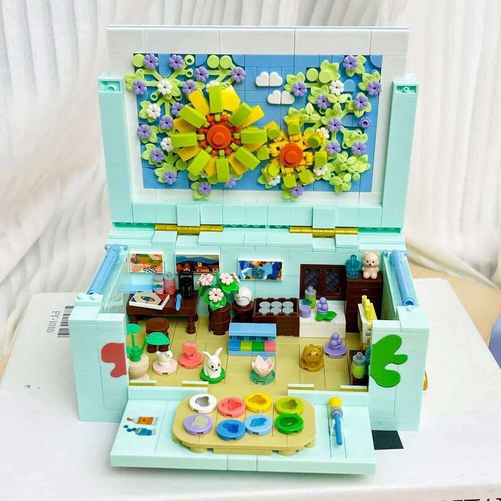 City Street View Small Particles Building Block Mini House Secret Box Art Studio Construction Assembled Kids Toys Z260305