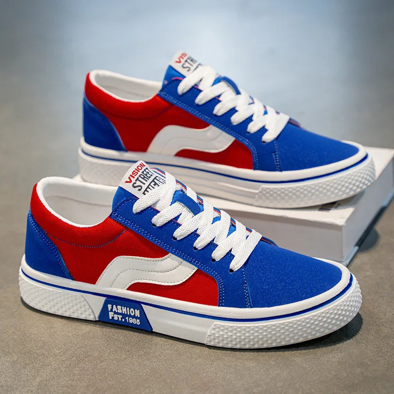2026 Summer Mens Breathable Versatile Skateboarding Shoes Mens Soft Bottom Casual Sports Trend Fashion Canvas Shoes 48size 260305