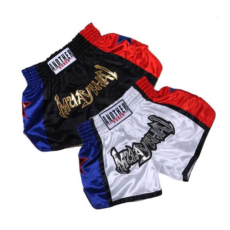 ANOTHERBOXER Muay Thai Shorts MMA Embroidery Sports Fitness Fighting Kickboxing Short Pants Sanda Martial Arts Boxeo Shorts Men X260306