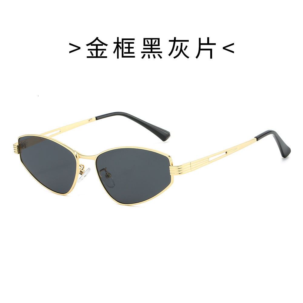 25 new models of irregular metal small-frame sunglasses, trendy high-end, UV protection, retro European and American style