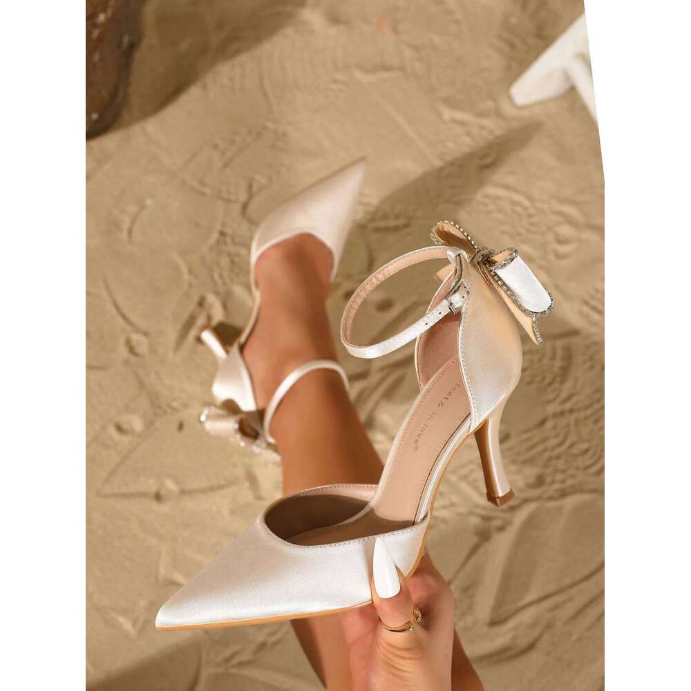 Women's Fashion Bow Decorated Elegant Comfortable Simple Versatile High Heels