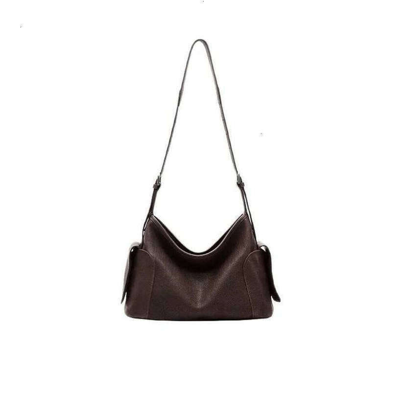 TAURUSCIAGA Vegetable-Tanned Calfskin Hobo Large Capacity Crossbody Commuter Bag For Women Noble Temperament Bag