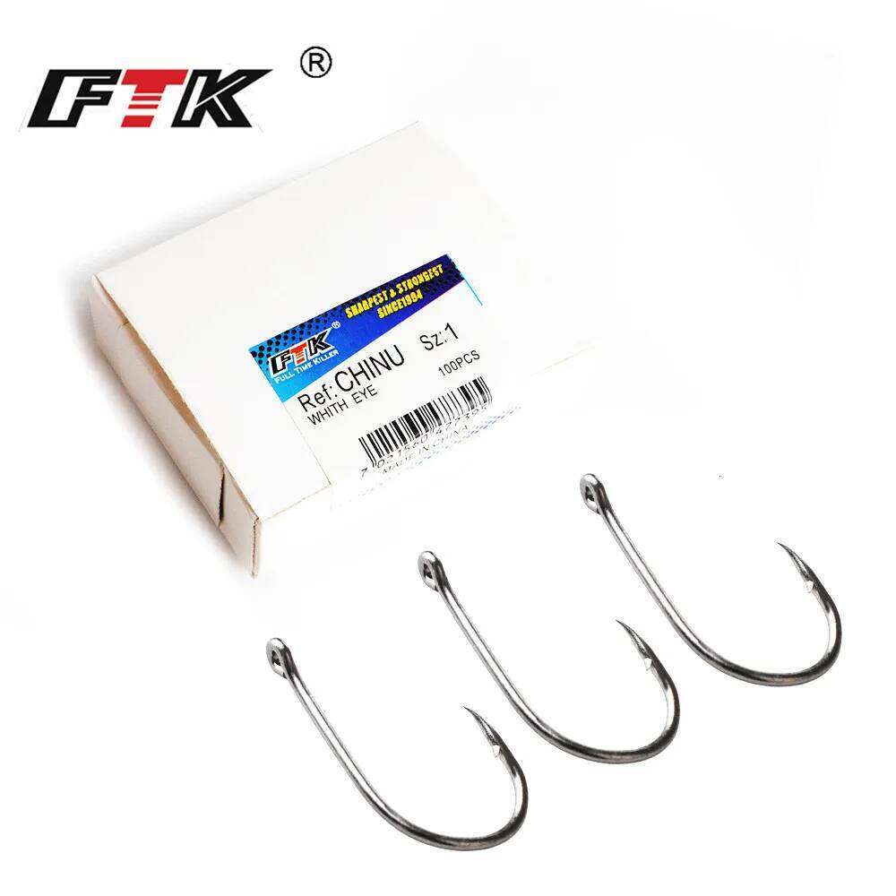 FTK CHINU Fishhooks Fishhook Baitholder Size1#-10#100pcs / lot Hooks from Norwegian carp fishing Y260305