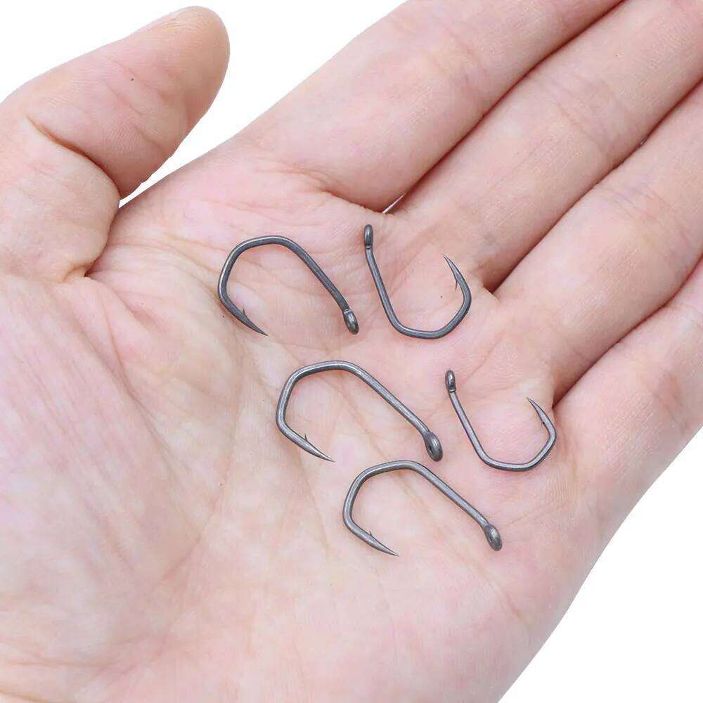 10pcs Carp Claw PTFE Coating Micro Barbed Alloy Steel Super Sharp Hook For Method Feeder Fishing Accessories S260305