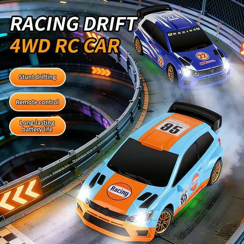 New JJRC Q233 Rc Mini 1/64 4wd Drift Racing Cars with Lighting High Speed Remote Control Car Toys Children Birthday Gifts C260305