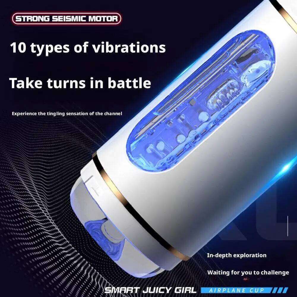 Vibrating Male Masturbator Sex Toys for Men, Automatic Realistic Textured Pocket Pussy Mens Stroker Blowjob Machine Masturbators W260305