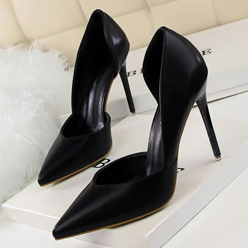 BIGTREE Shoes Women Pumps Fashion High Heels Shoes Black Pink Yellow Shoes Women Bridal Wedding Shoes Ladies Stiletto Party Shoe 260306