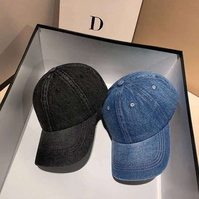 New Fashion Denim Baseball For Women Men Solid Color Adjustable Outdoor Sun Visors Hat Punk Hip Hop Dad Trucker Ponytail Cap Y260304