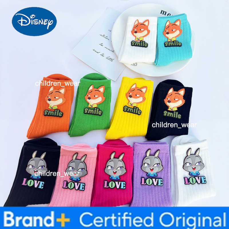 Disney Anime Zootopia Fun Socks Cosplay Judy Fox Nick Childrens Socks Fun Face Patterns Comfortable Breathable Boys and Girl Socks Toy H260306