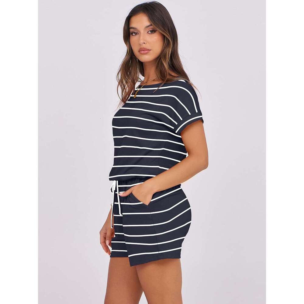 Rompers for Women Summer 2026 Casual Dressy One Piece Tshirt Short Pants Jumpsuit Beach Designer Vacation Outfit Clothes