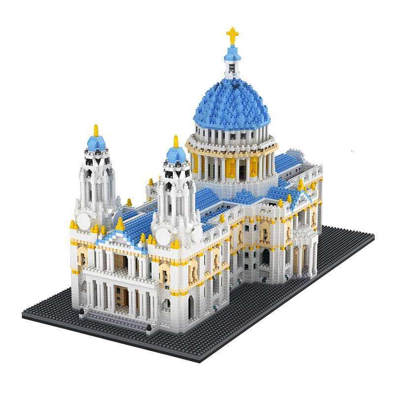 7053pcs Mini City Street View St. Paul's Cathedral Model Building Blocks DIY Famous Architecture Bricks Toy for Children Gifts Z260305