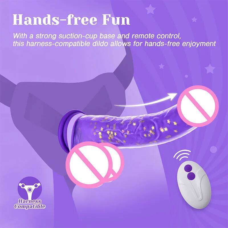 Tracy's Dog Thrusting Dildo Vibrator 9.25" Realistic G-Spot Stimulator Heating 5 Swinging & 7 Vibration Modes Adult Sex Toys W260305