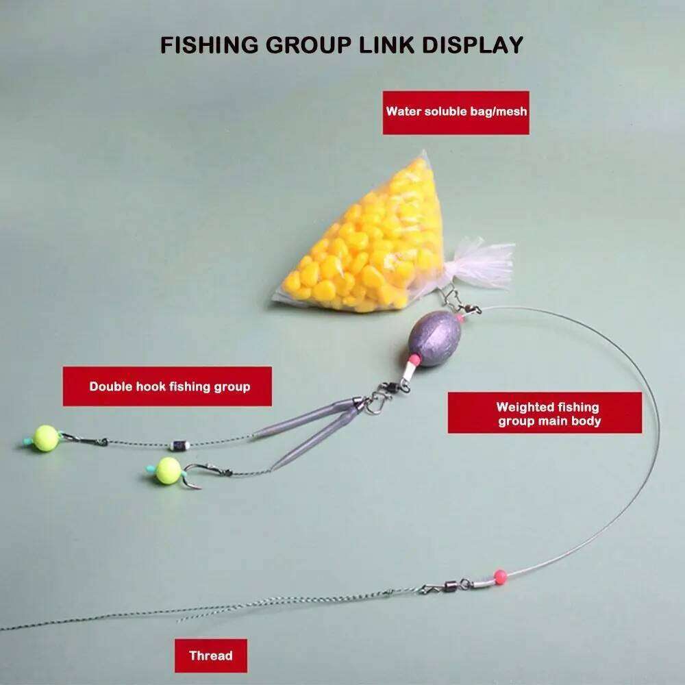 5Pcs Accessories Carp Anti twining Fisnhing line Hair Rig Pipe Fishing Hook Fishhook S260305