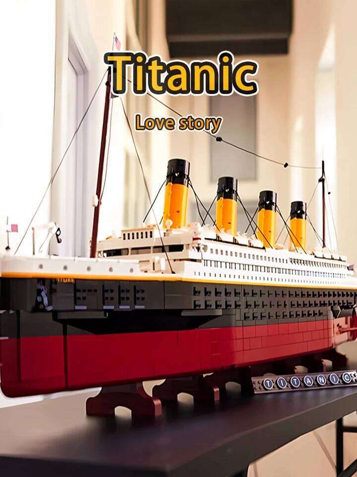 Chinese 8998Titanic Building Blocks Giant Ship 10000 Particle Adult High Difficulty 1.35-meter-long Toy Boy Gift Z260306