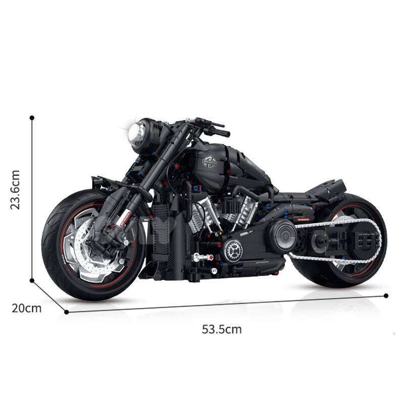 2000+pcs Super Racing Dark Motorcycle Technical Blocks Motorbike Model MOC Bricks Sets Gifts for Boys Adult Kids DIY Toys 1:5 Z260305