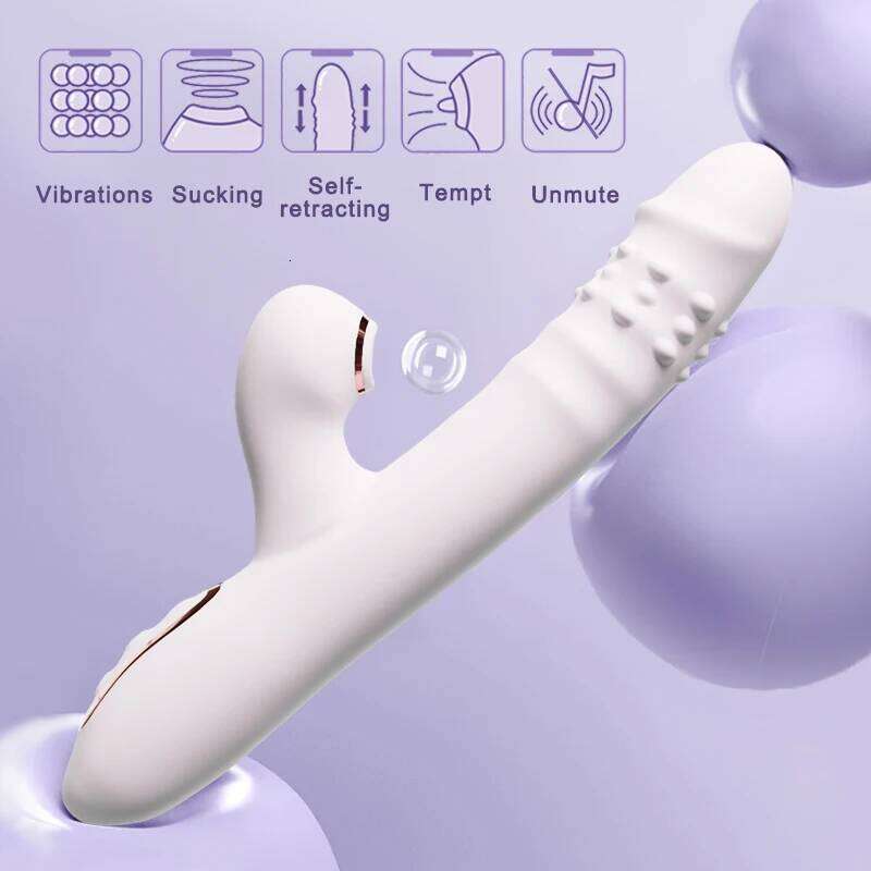 Vibrator Thrusting Dildo multiple vibration/sucking modes, Multifunctional waterproof Sex Toys Thrusting, with Licking W260305