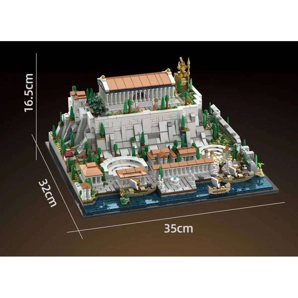 MOC Greece Acropolis of Athens Amphitheatre Building Block Kit Modular Castle Tower Architecture Brick Model Toy Kid Gift Z260305