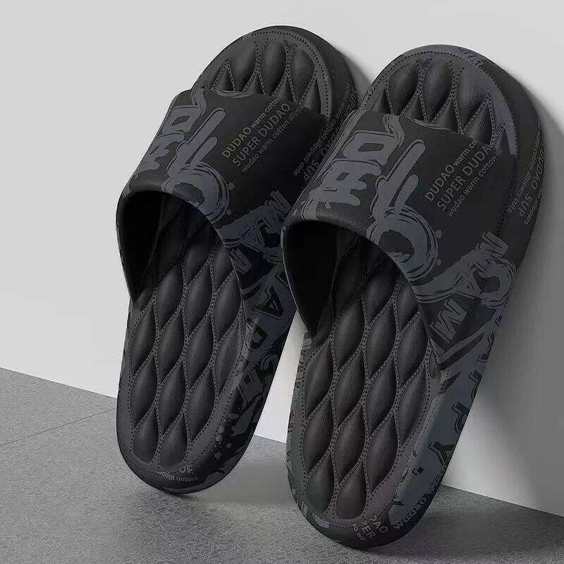 Big Size 48-49 Men Slippers Soft Sole EVA Indoor Outdoor Open Toe Flip Flops Non-Slip Beach Flat Sandals Printing Slides
