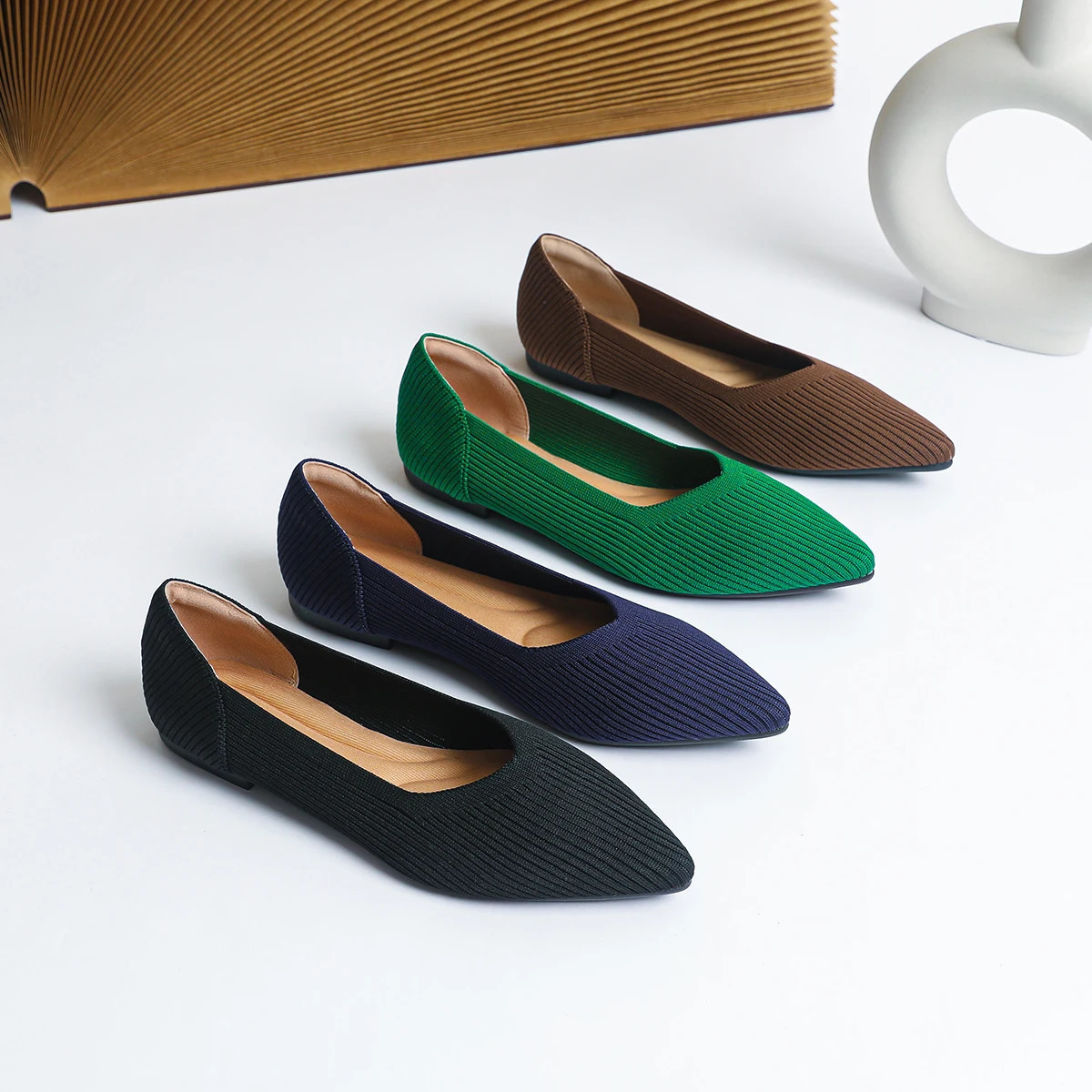Ladies flat shoes casual single shoes 260306