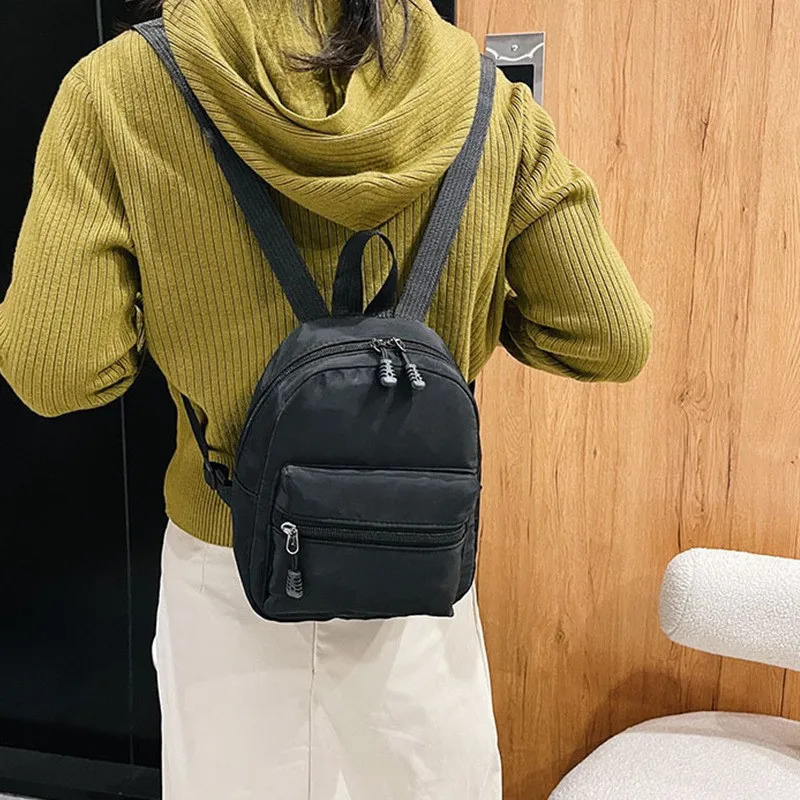 Mini Womens Backpacks Trend Nylon Female Bag Small School Bags White Rucksack For Teen Girls Fashion Casual Backpack260228
