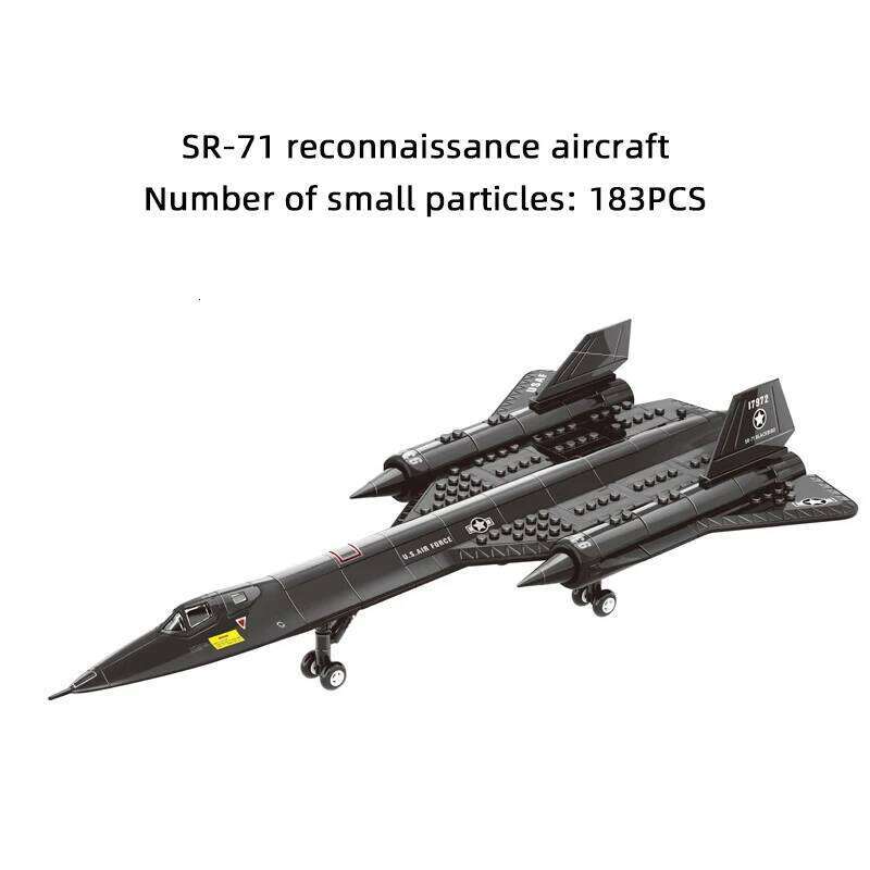 New WWII SR-71 Blackbird Spy Plane Fighter Military Aircraft Soldier Building Blocks Sets Airplane Model Dolls Brick Toys Kids Z260306