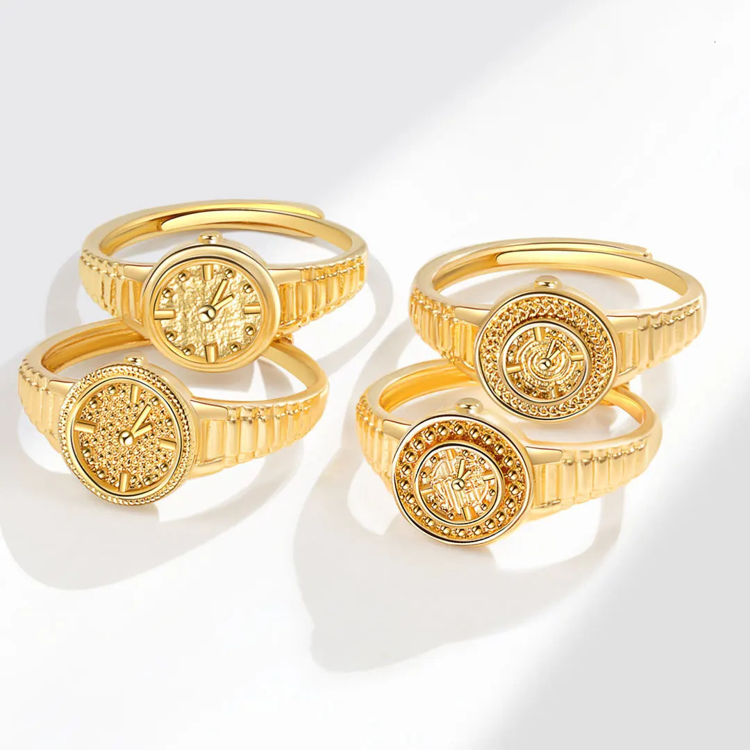 European and American wholesale selling Golden small gold watch ring for women 520 I love you clock watch ring ins Valentine 260302