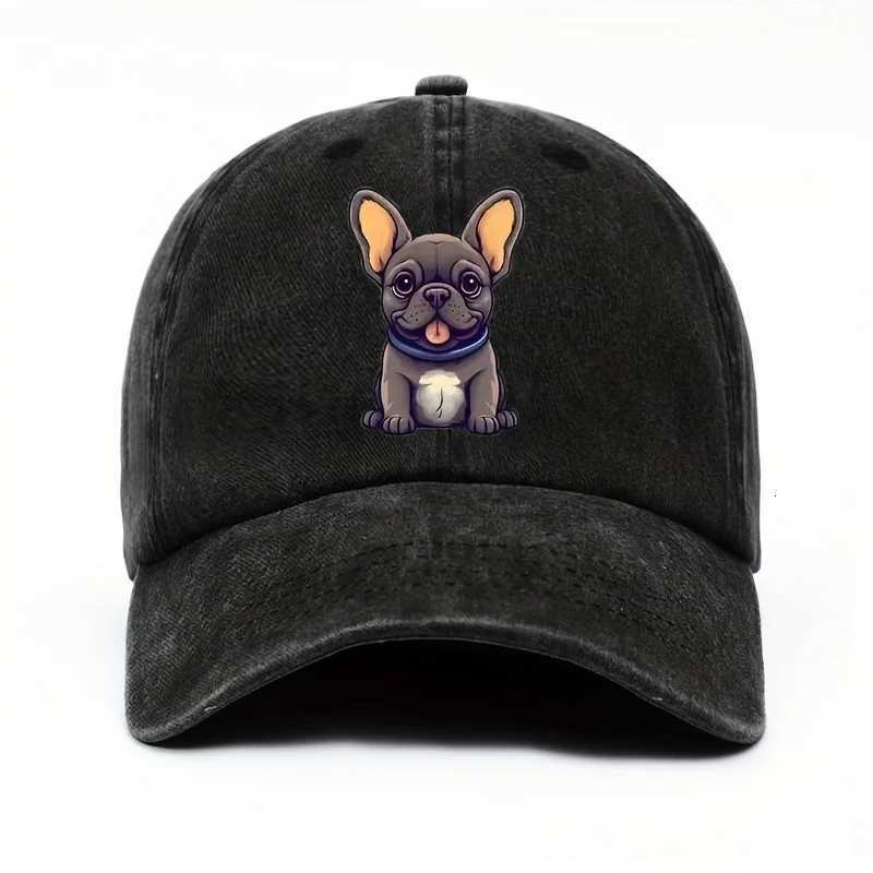Fantasy dog printed cotton baseball cap adjustable for both men and women duck tongue cap suitable for outdoor sun protection S260306