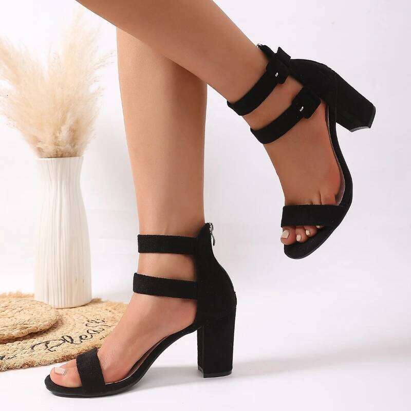 2025 Summer New Women's Hollow-Out Design High Heel for Outdoor Fashion Casual Sandals