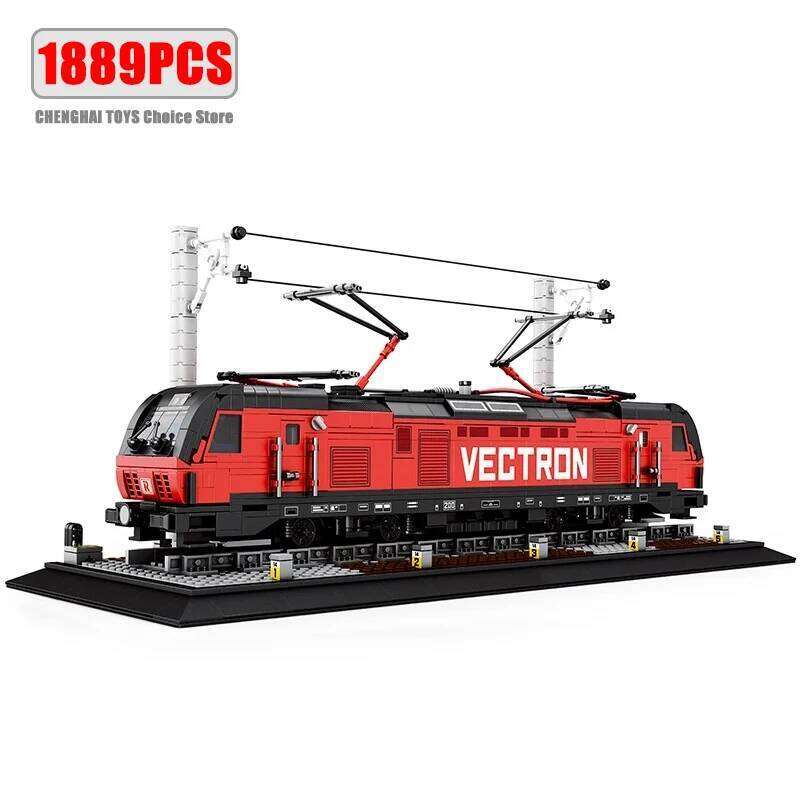 1889PCS European City Electric Train Building Blocks Subway Passenger Car Model Bricks Desktop Decoration Holiday Gifts Kids Toy Z260306