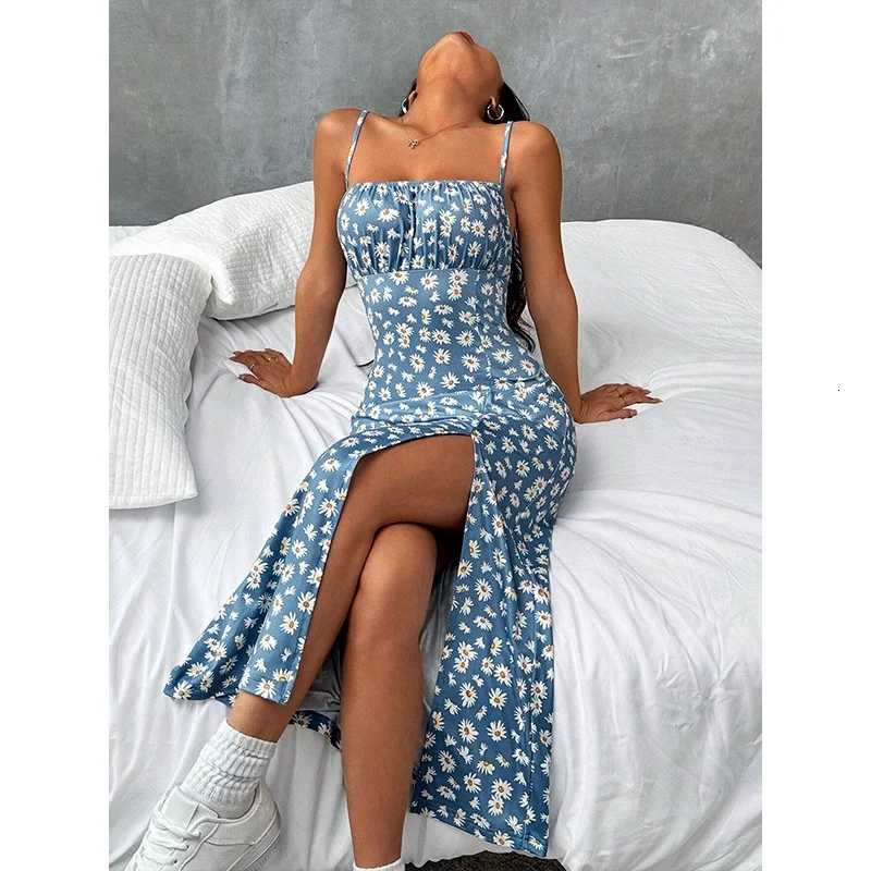 New sweet summer halter-top floral dress X260306