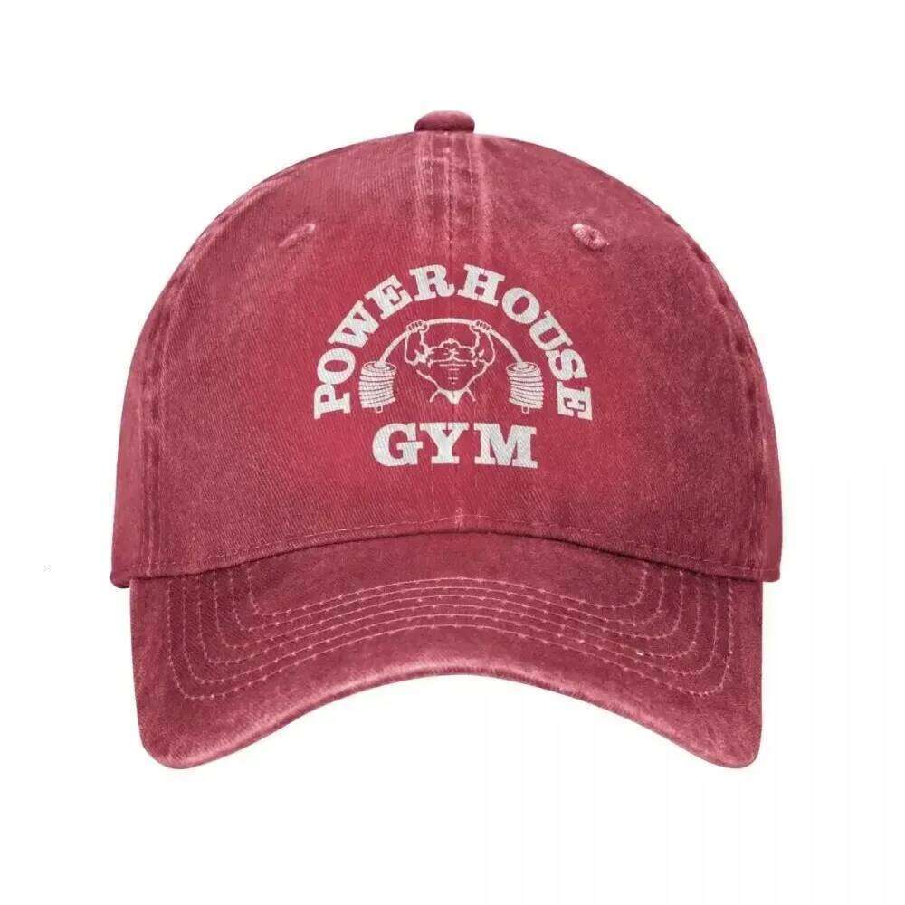 2025 Classic Denim Powerhouse Gym Caps for Men Women Summer Adjustable Baseball Hat Funny Sun Protection Y260304