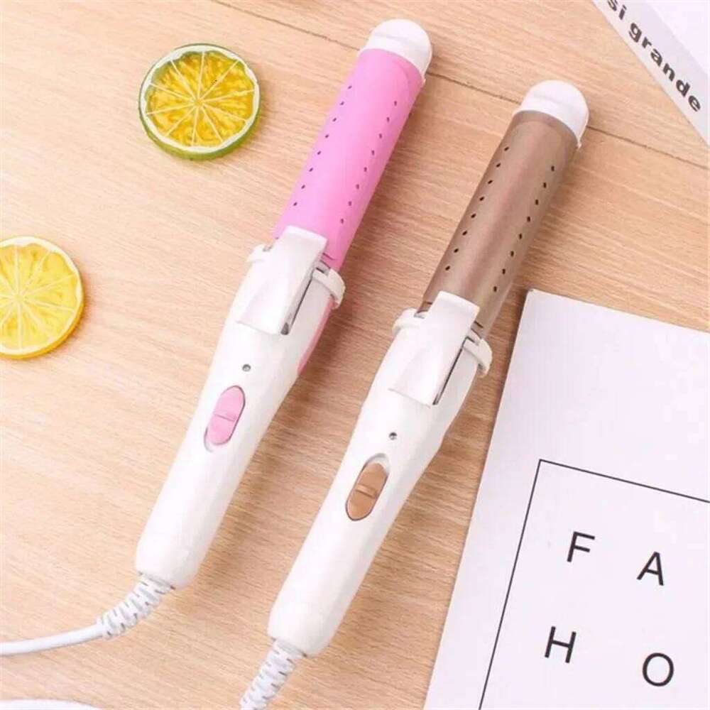 Multifunction 3 In 1 Gold Ceramic Curler Curling Iron Straightener Heated Roller Professional Hair Styling Tools 26Y0306