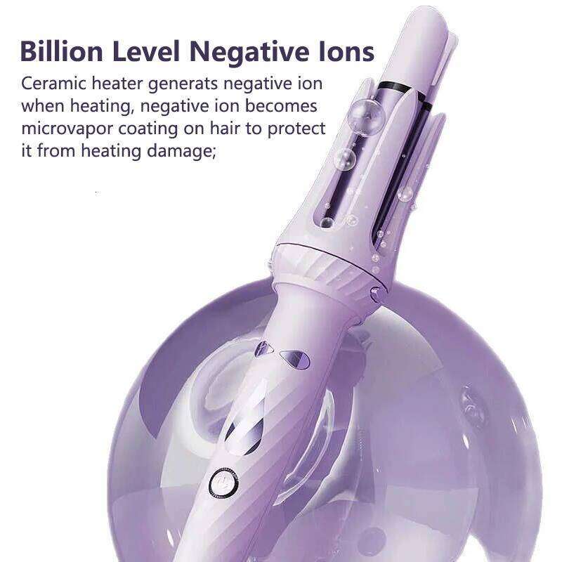 3 IN 1 Negative Ions 28mm & 32mm Roll Automatic Curler Heating Straight Comb Electric Ceramic Curling Iron Hair Stick 26Y0306