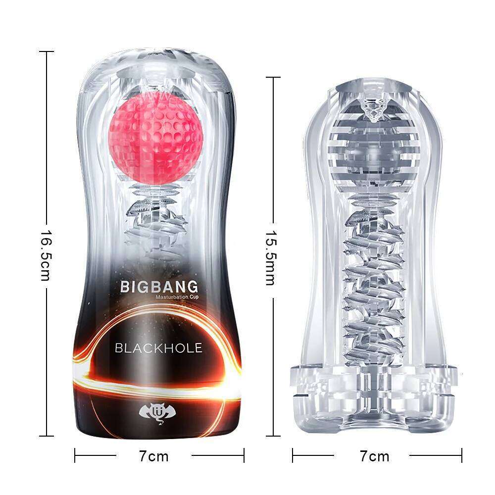 Male Masturbation Masturbatings Trainer Reusable Glans Ball Stimulator Vacuum Cup Soft Pussy Sex Toys for Men W260305