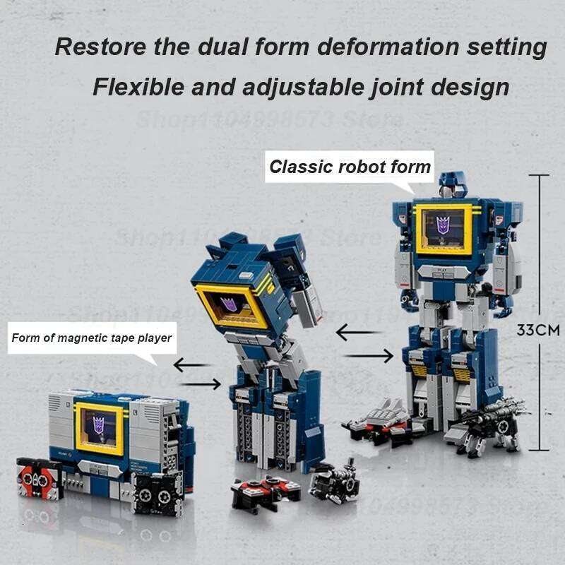 2025 New Technical Blue Robot Model Building Blocks Creative Truck Car Mech Bricks Assembly Toys Boys Gifts Collectors Edition Z260305