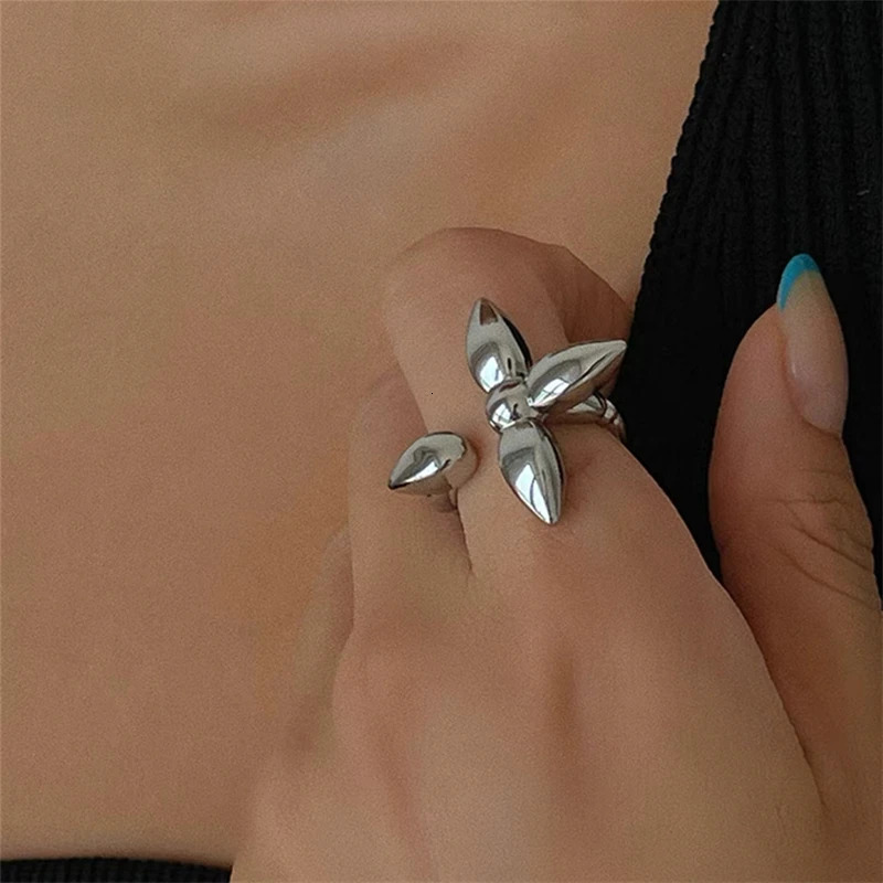 European and American Fashion Stainless Steel Adjustable Ring Women Personalized Exquisite Knuckle Ring Jewelry Accessories Gift 260302