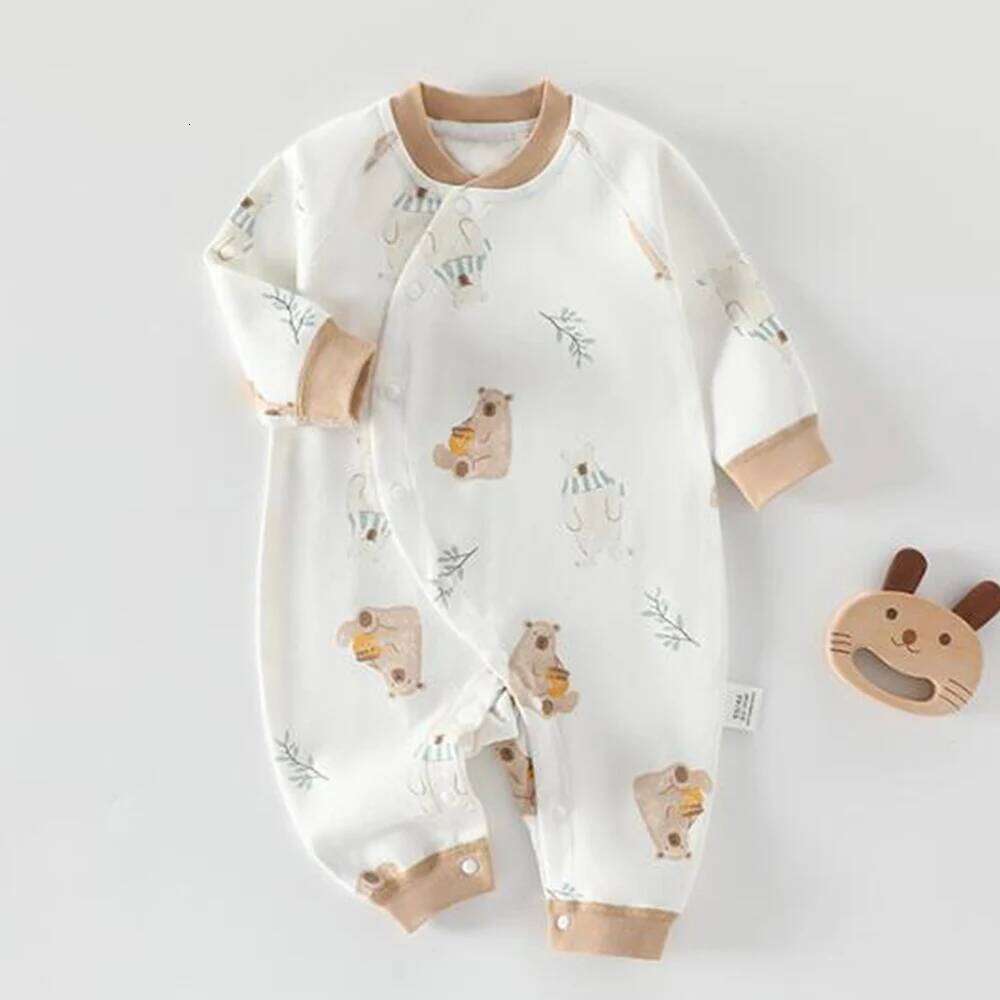 Onesie 100% Cotton Floral Animal Cute Print Spring Autumn Newborn Clothes Unisex Long Sleeve Baby Rompers For Boys Girls Z260306
