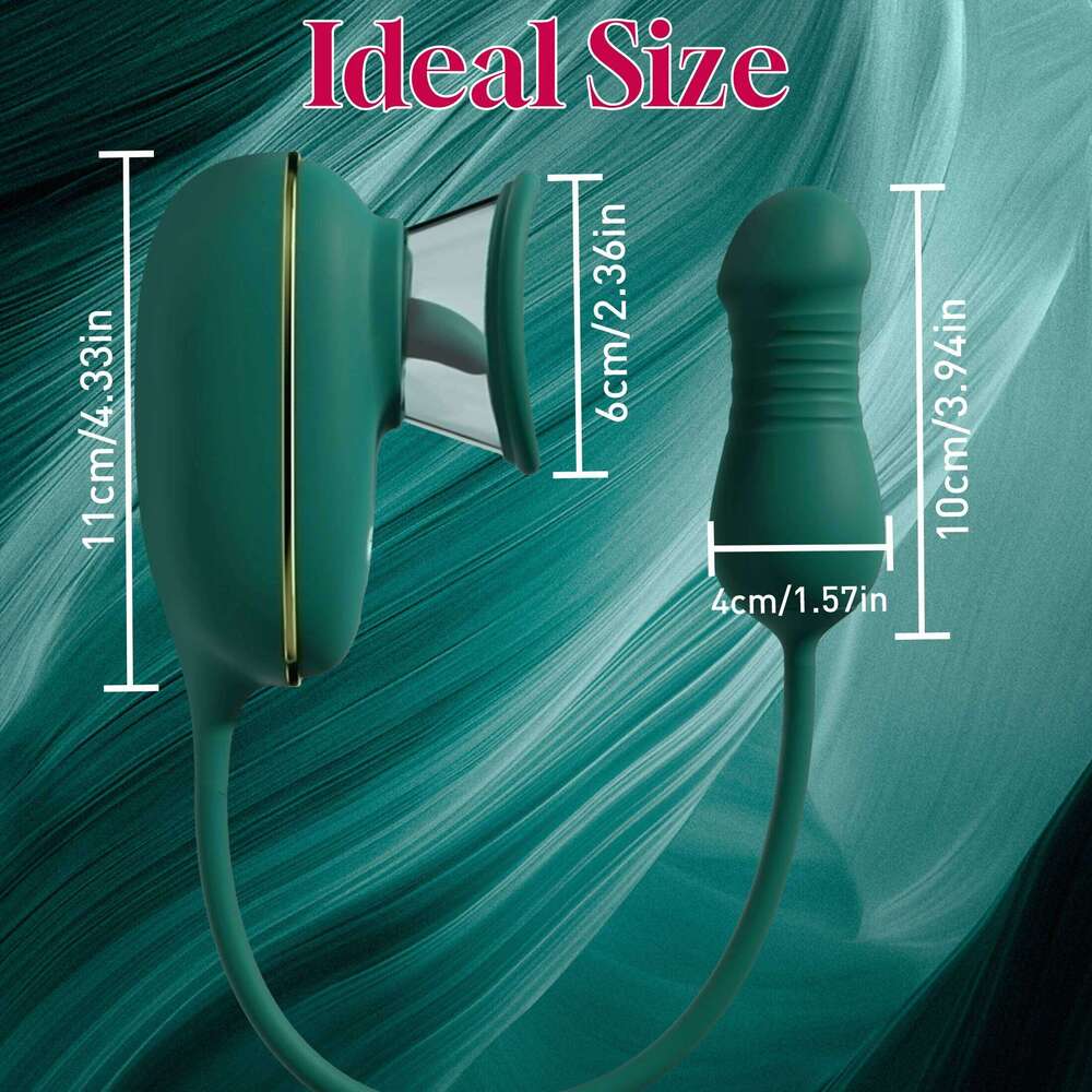 Adult Sex Toy 3-in-1 Licking Vibrator 3 Suction Modes Clitoral Stimulation Extendable Thrusting Masturbator Suitable for Women W260305