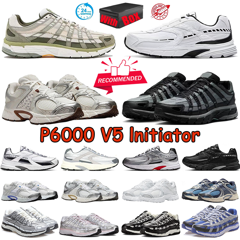 P6000 v5 Initiator Running Shoes designer Sports Shoes sneakers Metallic Silver Light Army Black Cool Grey Photon Dust Black White Grey eur 36-45 with box Designer