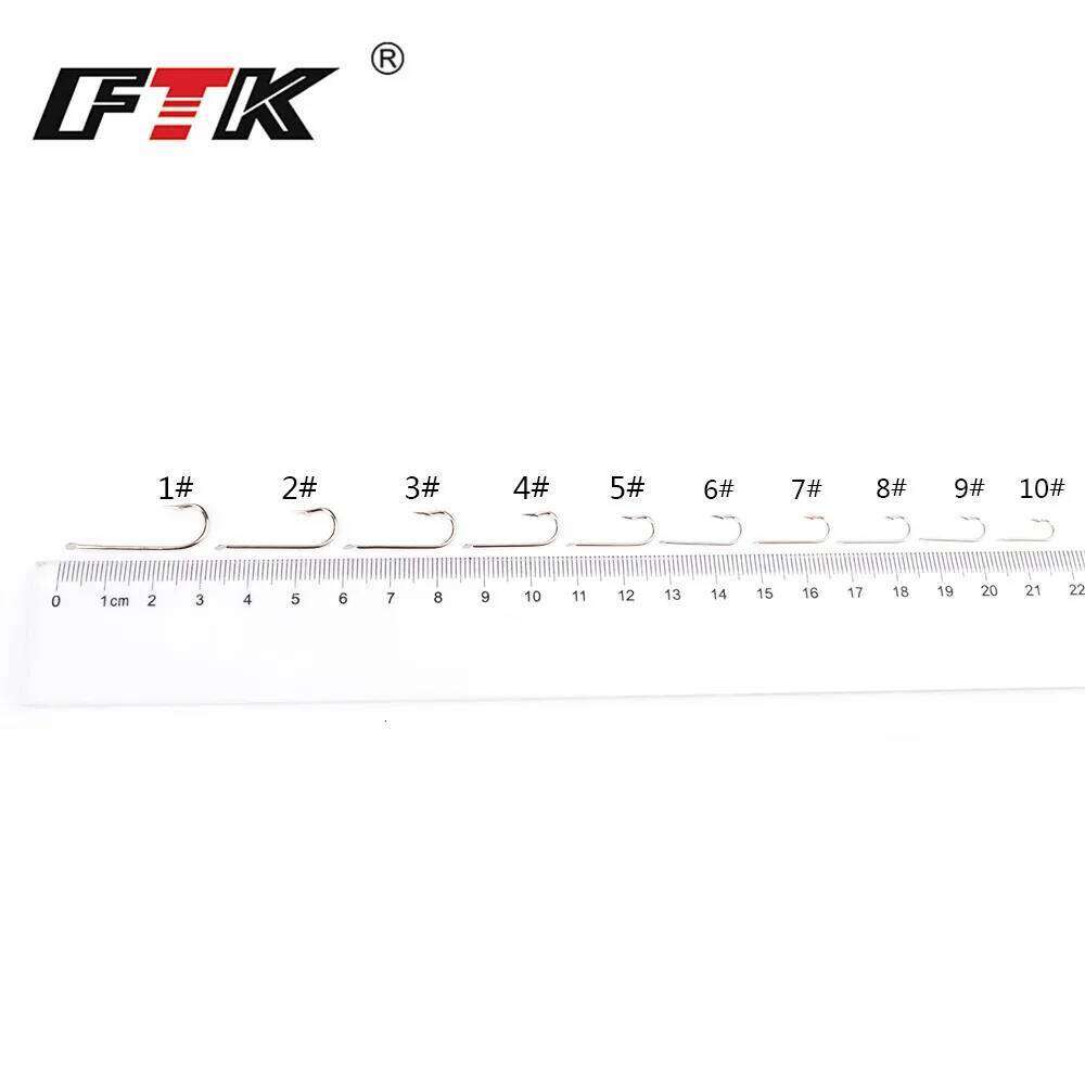 FTK- Long Handled Flat Fishhook High Carbon Steel Iseni Marushi 100Pcs Double-back Thorn Barbed Eel Hook for Fishing Accessories S260305