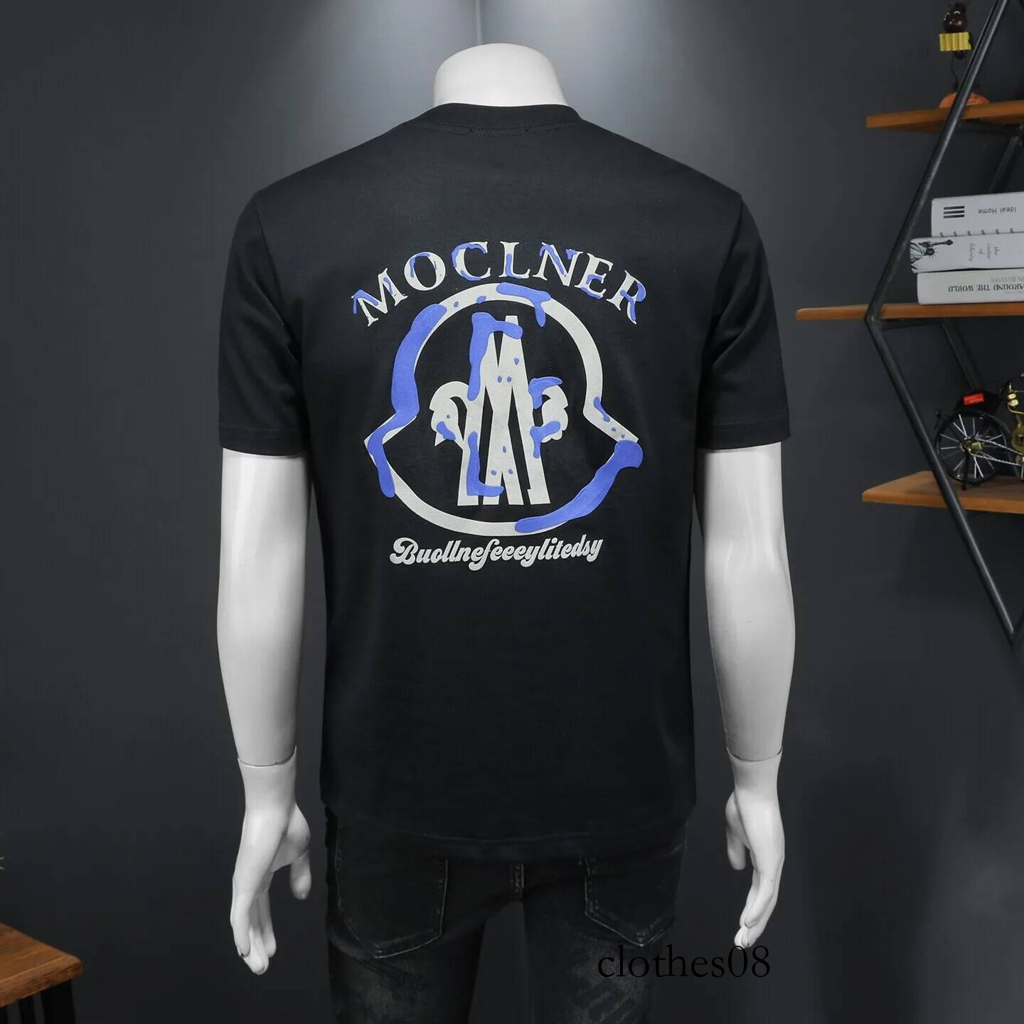 Men's Faionable round Ne ort Sve T-irt Wide Cut Urban Sle Polyester Cotton Blend Summer Top Classic Design