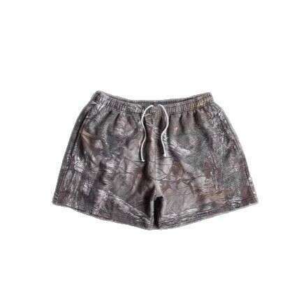 European and American 2025 Summer New Men's Digital Print Shorts, Money Print, Black Drawstring, with Pockets, 3D Shorts