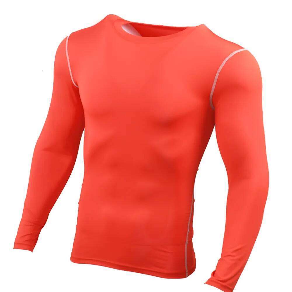 Men Compression Running T-Shirt Gym Sportswear Training Jogging Shirts Fitness Tight Long Sleeve Sport T-shirt Quick Dry Clothe 26H0306