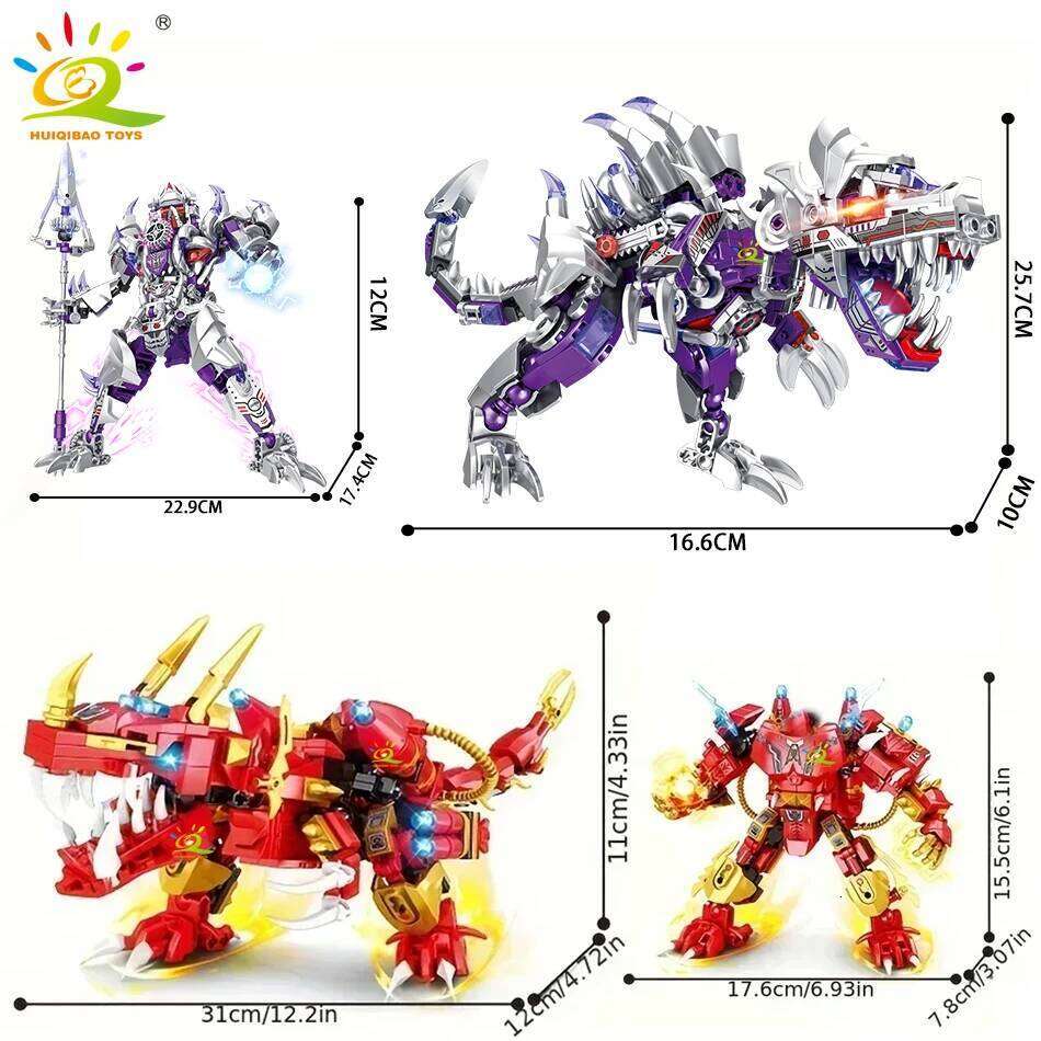 HUIQIBAO 2in1 Jurassic Dinosaur World Model Building Blocks City Triceratops Velociraptor Dino Park Bricks Children Toy Game Z260306