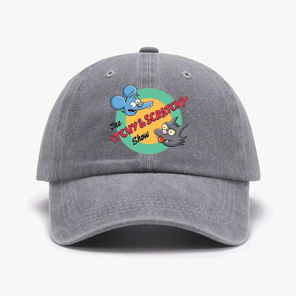 1pc Printed Baseball Cap Men's Retro Washed Distressed Sun Outdoor Fashion Accessory Hat Y260304