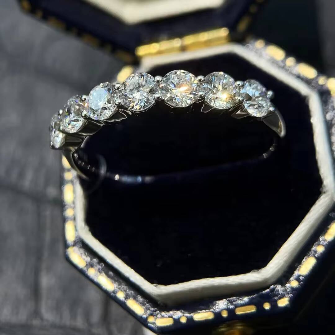 Custom Lab Diamond Jewelry 9K/10K/14K/18K Band Diamond TS10 Womens Proposal Engagement Ring with IGI CMA Certificate